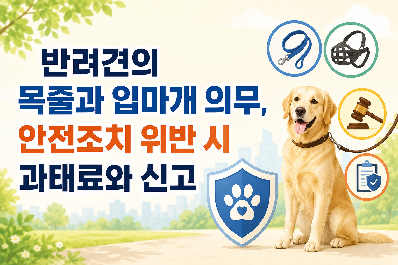 반려견의 목줄과 입마개 의무 썸네일