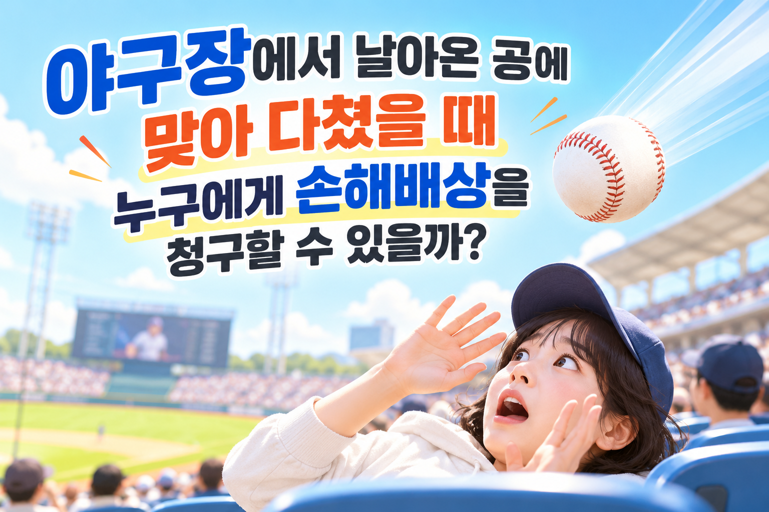 야구장에서 날아온 공에 맞아 다쳤을 때 손해배상 청구 썸네일
