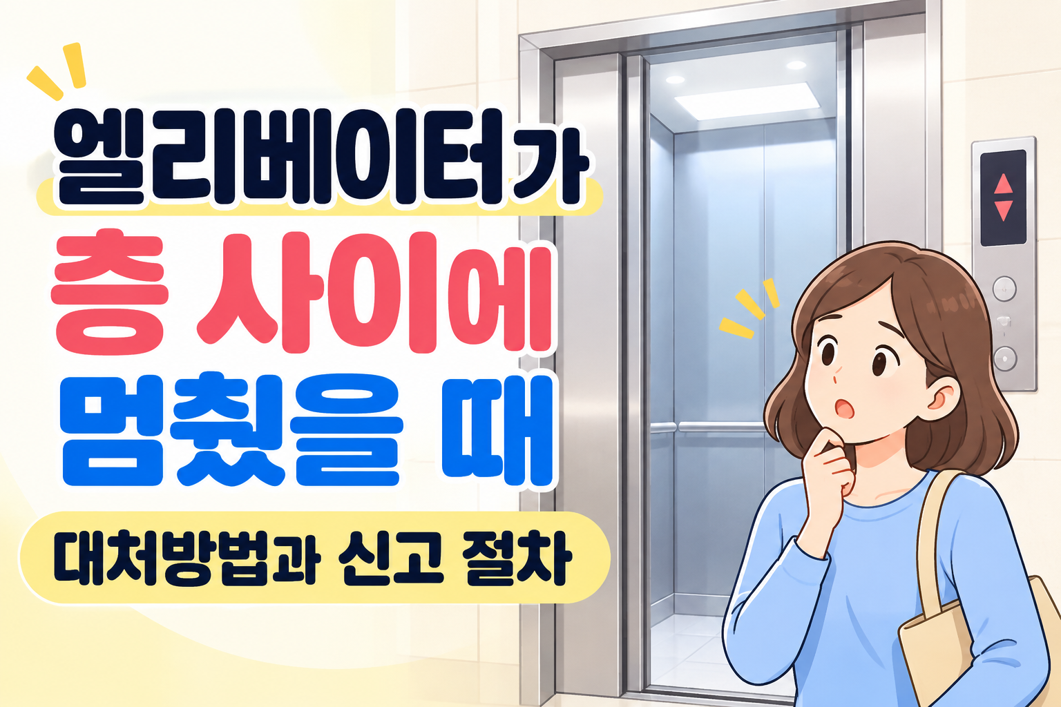 엘리베이터가 층 사이에 멈췄을때 대처방법 썸네일