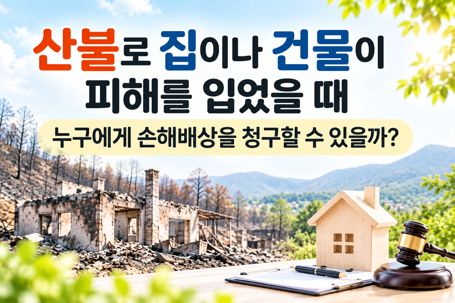 산불로 집이나 건물이 피해를 입었을 때 손해배상 청구 썸네일